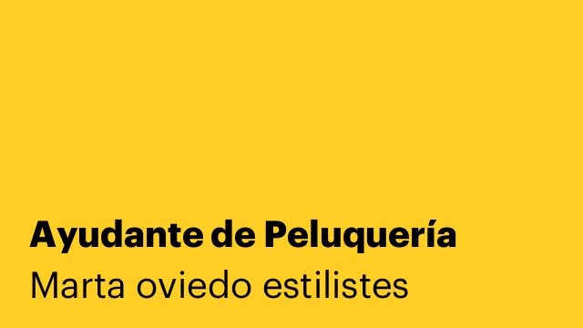 Ayudante de Peluquería