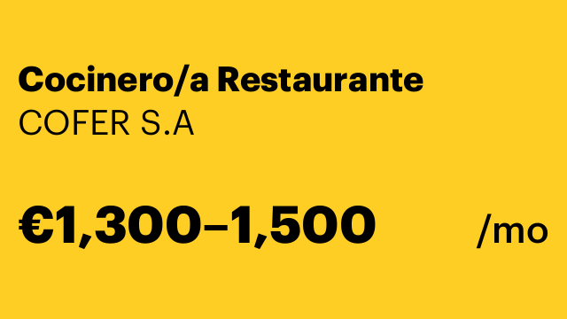 Cocinero/a Restaurante
