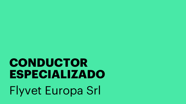 CONDUCTOR ESPECIALIZADO