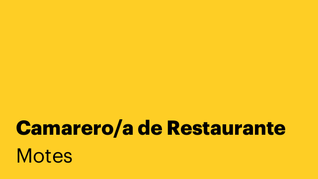 Camarero/a de Restaurante