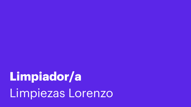 Limpiador/a