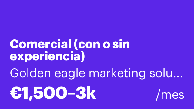Comercial (con o sin experiencia)