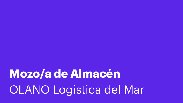 Mozo/a de Almacén