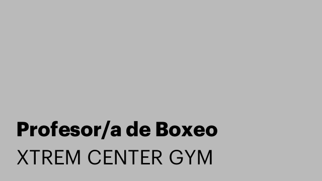 Profesor/a de Boxeo