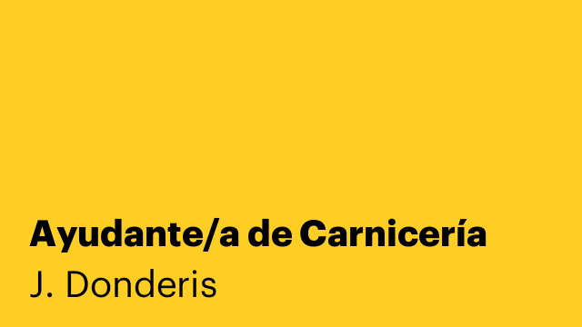 Ayudante/a de Carnicería