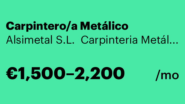 Carpintero/a Metálico