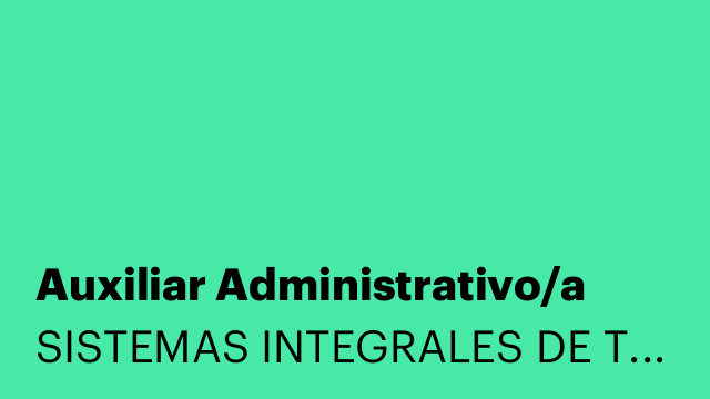 Auxiliar Administrativo/a