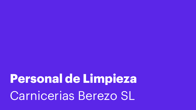 Personal de Limpieza