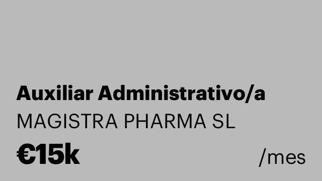 Auxiliar Administrativo/a