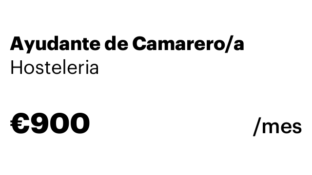 Ayudante de Camarero/a