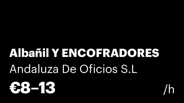 Albañil Y ENCOFRADORES