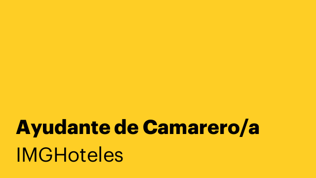 Ayudante de Camarero/a