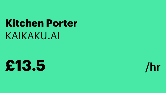 Kitchen Porter