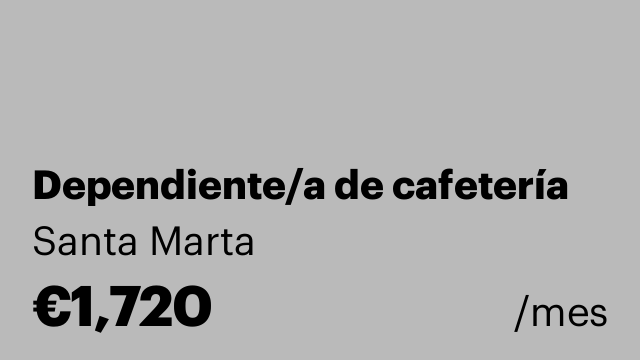 Dependiente/a de cafetería