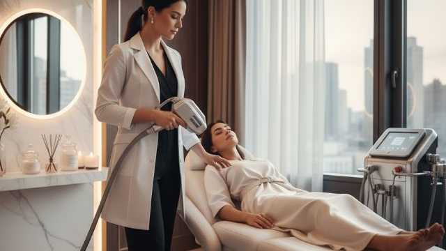 Líder de centro láser