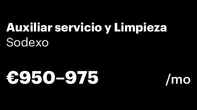 Auxiliar servicio y Limpieza