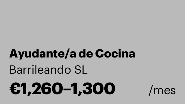 Ayudante/a de Cocina