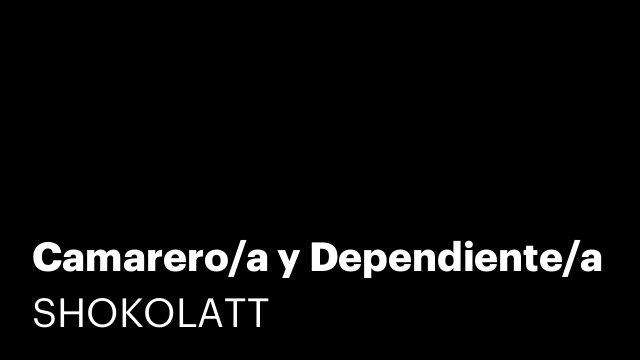 Camarero/a y Dependiente/a