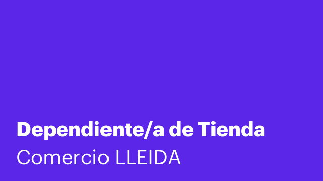 Dependiente/a de Tienda
