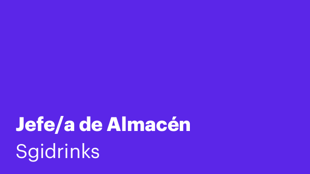 Jefe/a de Almacén