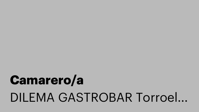 Camarero/a