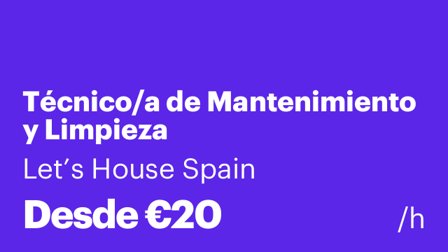 Técnico/a de Mantenimiento y Limpieza