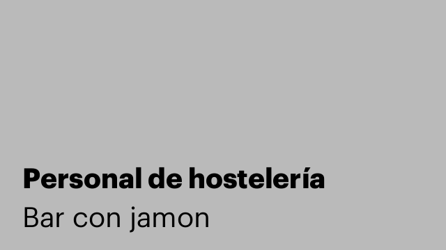 Personal de hostelería