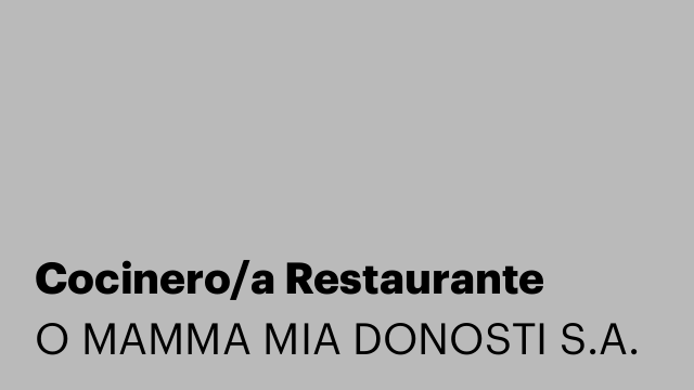 Cocinero/a Restaurante