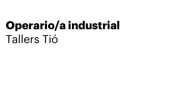 Operario/a industrial