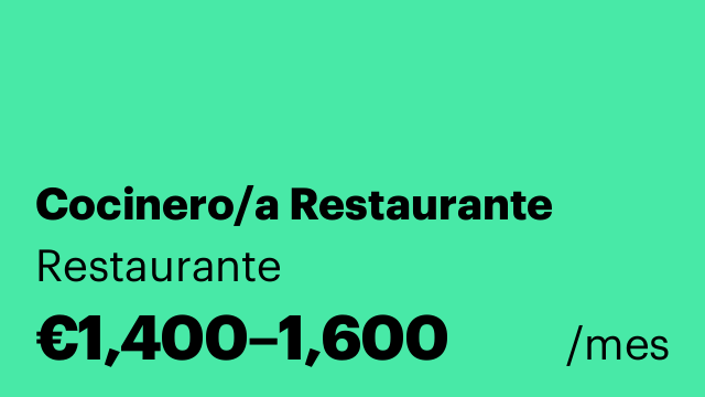 Cocinero/a Restaurante
