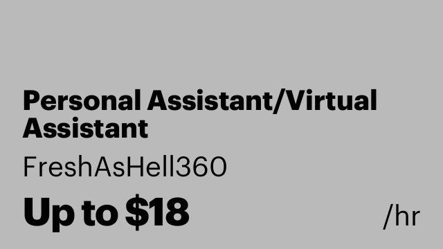Personal Assistant/Virtual Assistant