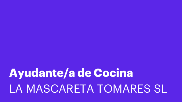 Ayudante/a de Cocina