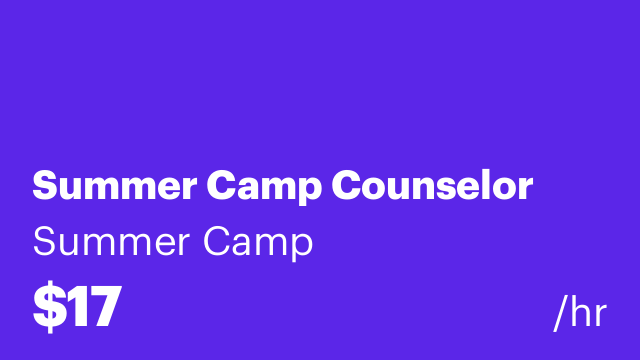 Summer Camp Counselor