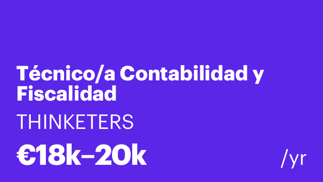 Técnico/a Contabilidad y Fiscalidad