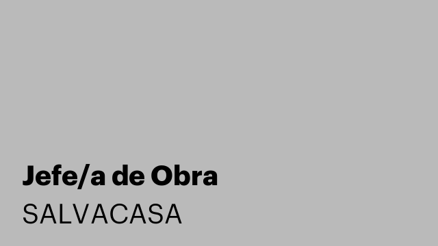 Jefe/a de Obra