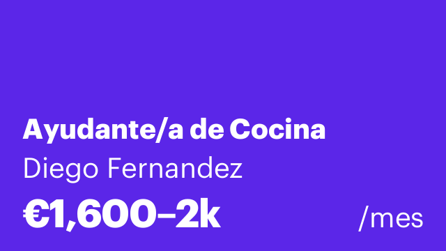 Ayudante/a de Cocina