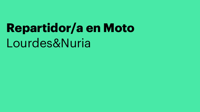 Repartidor/a en Moto