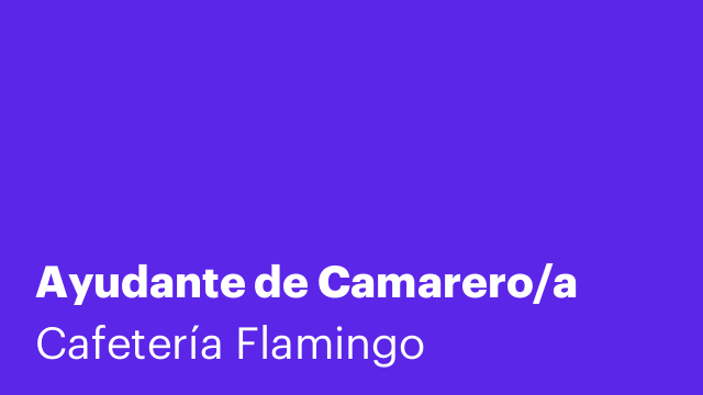 Ayudante de Camarero/a