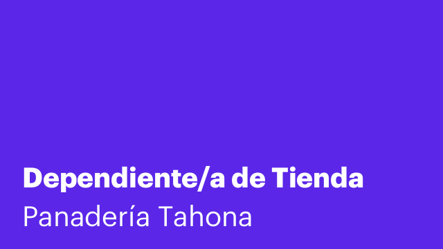 Dependiente/a de Tienda