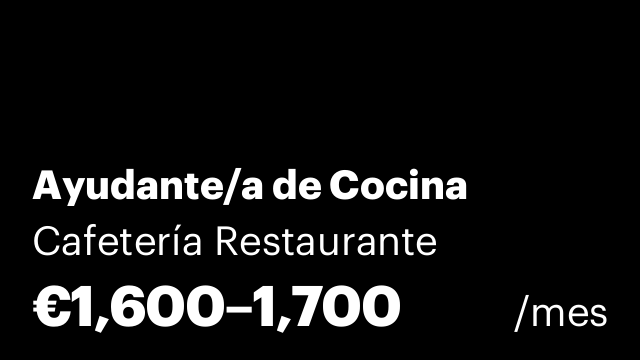 Ayudante/a de Cocina
