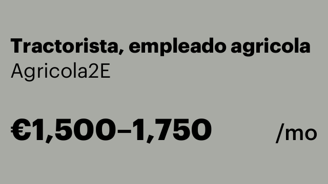 Tractorista, empleado agricola