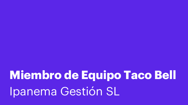 Miembro de Equipo Taco Bell