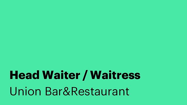 Head Waiter / Waitress