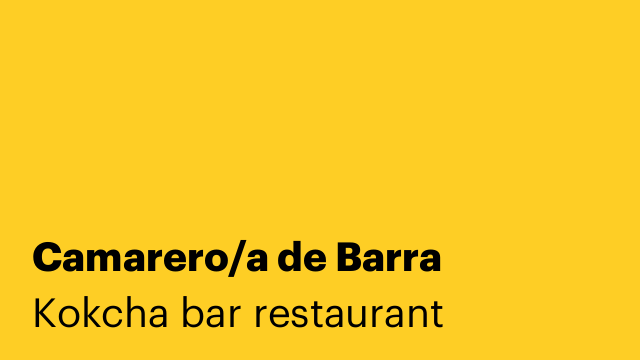 Camarero/a de Barra