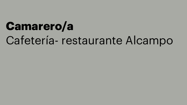 Camarero/a