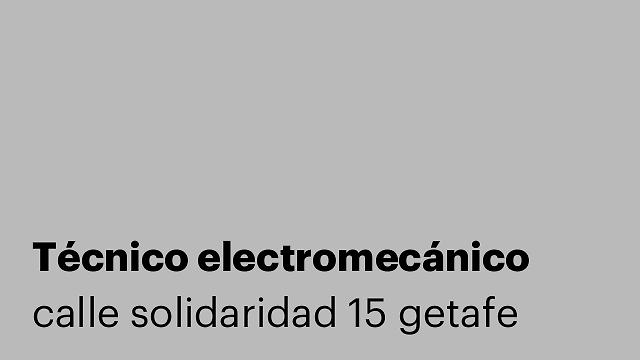 Técnico electromecánico