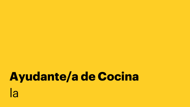 Ayudante/a de Cocina
