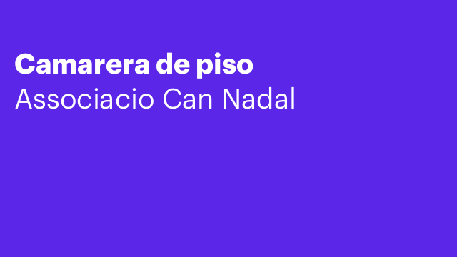 Camarera de piso