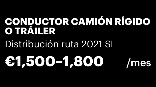 CONDUCTOR CAMIÓN RÍGIDO O TRÁILER