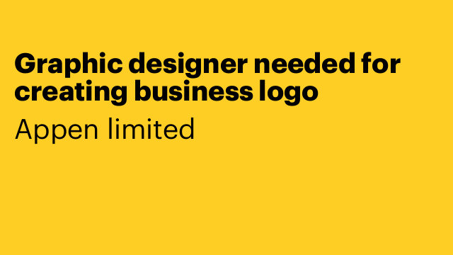 Graphic designer needed for creating business logo